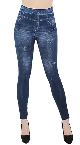 dy_mode Thermo Leggings Damen/Thermo Jeggings mit Innenfutter Teddyfleece Damen Thermo Leggins - Gr. 36-42 - WL046-049 (36/38 - S/M, WL049) von dy_mode