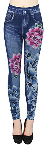 dy_mode Thermo Leggings Damen/Thermo Jeggings mit Innenfutter Teddyfleece Damen Thermo Leggins - Gr. 36-42 - WL046-049 (40/42 - L/XL, WL046) von dy_mode