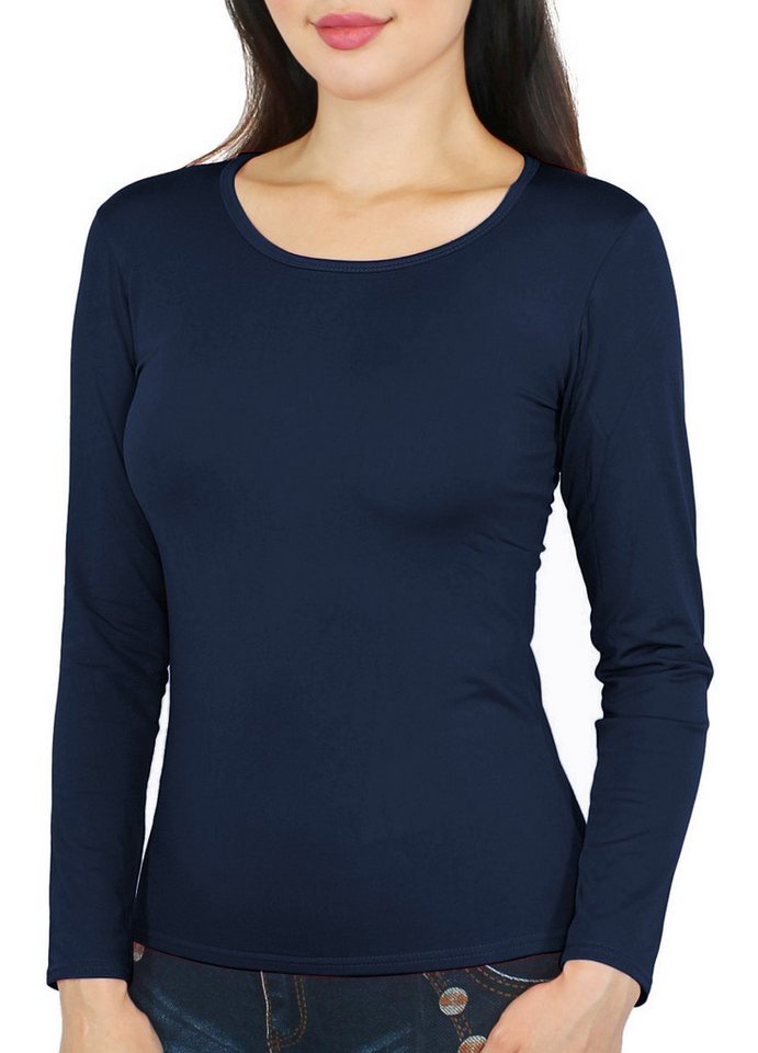 dy_mode Thermohemd Damen Thermo Langarmshirt Frauen Thermo Shirt Innenfutter Rundhals Gefüttert dy_mode Thermohemd Damen Thermo Langarmshirt Frauen Thermo Shirt Innenfutter Rundhals Gefüttert von dy_mode