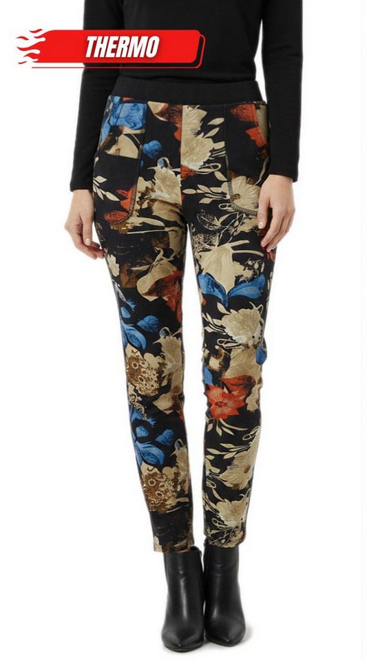 dy_mode Thermohose Damen Thermohose Gefütterte Thermoleggings Thermo Schlupfhose Bunt Middel Waist, mit Innenfutter, mit elastischem Bund von dy_mode