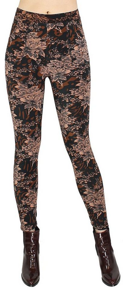 dy_mode Thermohose Gefütterte Thermo Hose Damen Thermo Leggings mit Innen-Fleece mit elastischem Bund von dy_mode