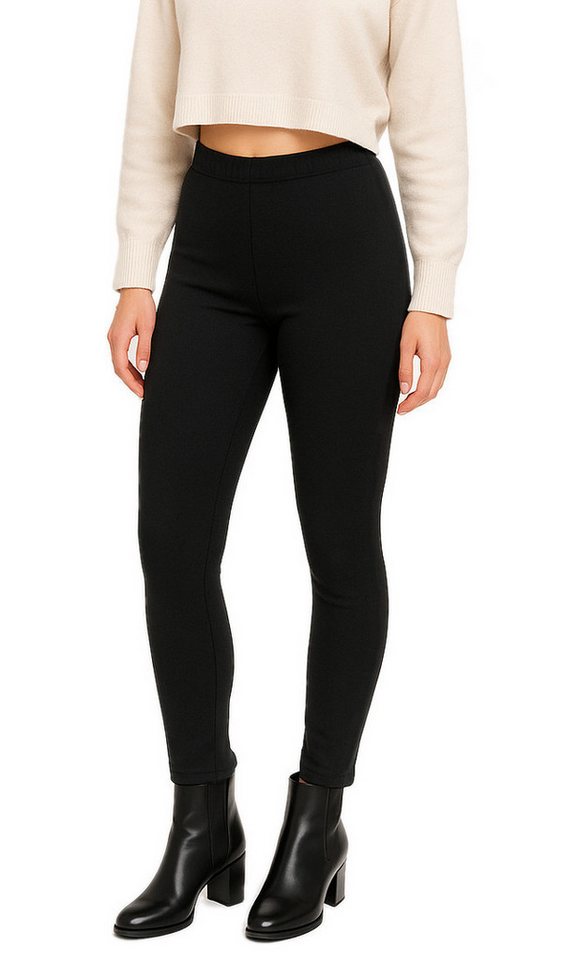 dy_mode Thermoleggings Damen Thermo-Leggings gefüttert warme Winterhose mit Innenfutter mit elastischem Bund von dy_mode
