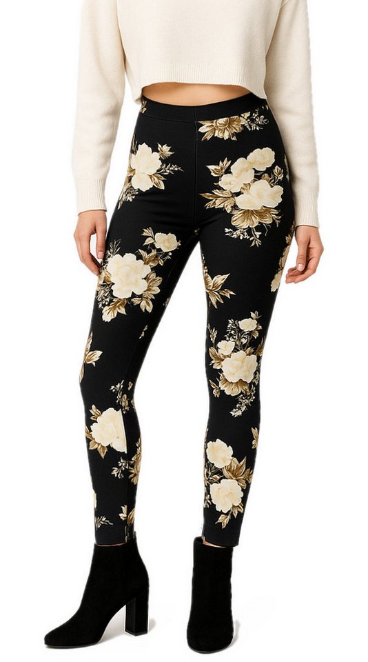 dy_mode Thermoleggings Damen Thermo-Leggings gefüttert warme Winterhose mit Innenfutter mit elastischem Bund von dy_mode