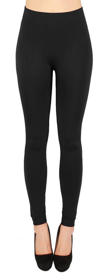 dy_mode Thermoleggings Thermo-Leggings Damen in Unifarbe – warme Winter Leggings in Unifarbe von dy_mode