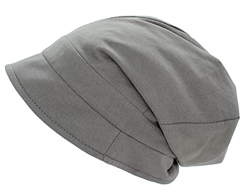 dy_mode Unisex Schirmmütze Damen Beanie Herren Mütze mit Schirm Kappe - BM134 (BM134-Grau) von dy_mode