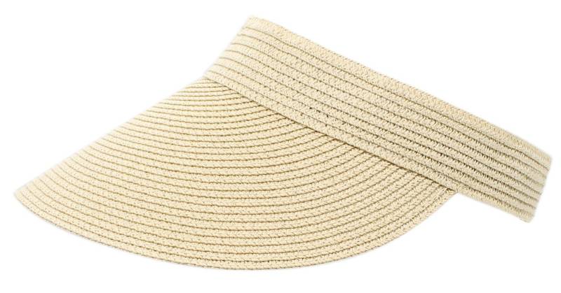 dy_mode Visor Damen Visor Cap aus Papierstroh – Flexibler Sonnenschutz für Sommer Platzsparend zusammenrollbar von dy_mode