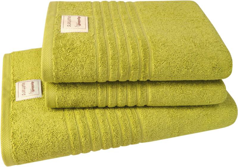 Dyckhoff Handtuch Set "Nature" Set 3 Stk. Frottier 3er Set: 2x Handtücher, je 50 x 100 cm & 1x Badetuch 70 x 140 cm von dyckhoff