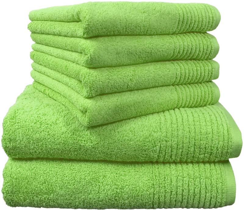 Dyckhoff Handtuch Set "Brillant" Set 6 Stk. Walkfrottee mit Streifenbordüre;4 Handtücher (50x100cm), 2 Duschtücher (70x140cm) von dyckhoff