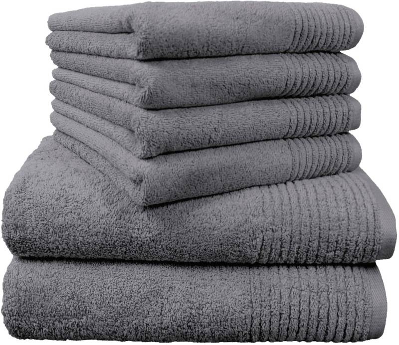 Dyckhoff Handtuch Set "Brillant", Set, 6 tlg., Walkfrottee, mit Streifenbordüre;4 Handtücher (50x100cm), 2 Duschtücher (70x140cm) von dyckhoff
