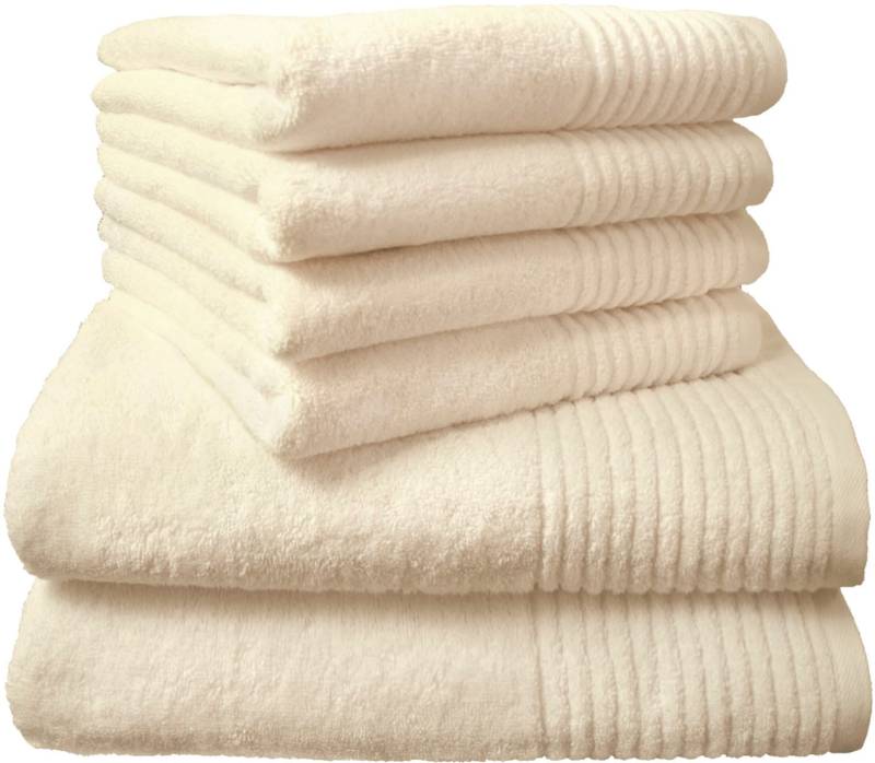 Dyckhoff Handtuch Set "Brillant", Set, 6 tlg., Walkfrottee, mit Streifenbordüre;4 Handtücher (50x100cm), 2 Duschtücher (70x140cm) von dyckhoff