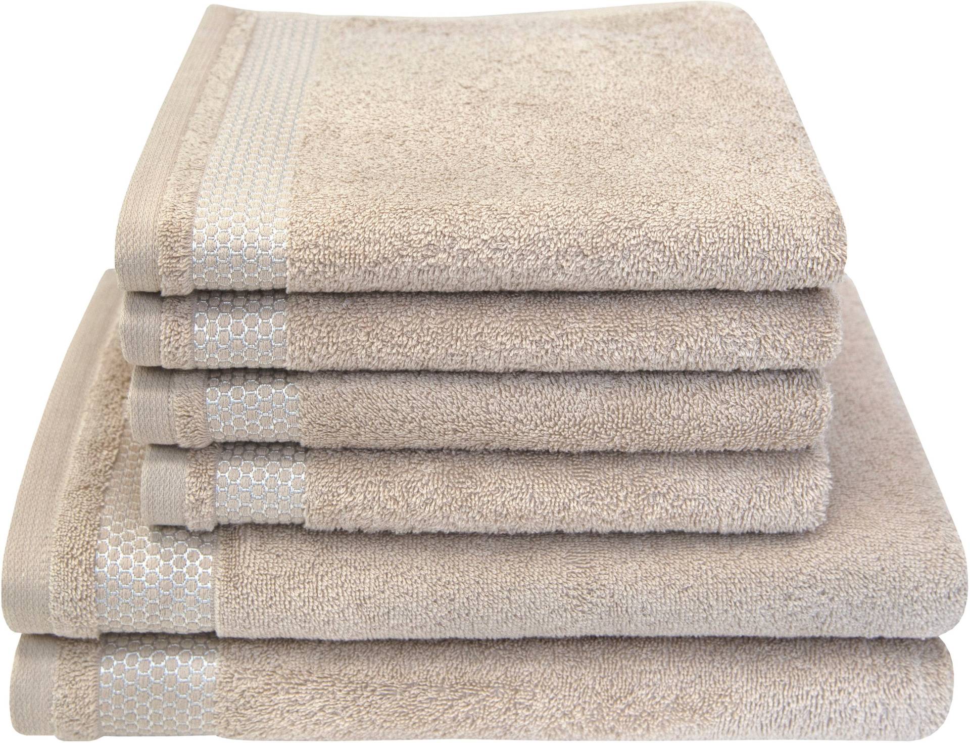Dyckhoff Handtuch Set "Gloss", Set, 6 tlg., Walkfrottier, 4 Handtücher (50x100cm), 2 Duschtücher (70x140cm) Dyckhoff Handtuch Set "Gloss", Set, 6 tlg., Walkfrottier, 4 Handtücher (50x100cm), 2 Duschtücher (70x140cm) von dyckhoff