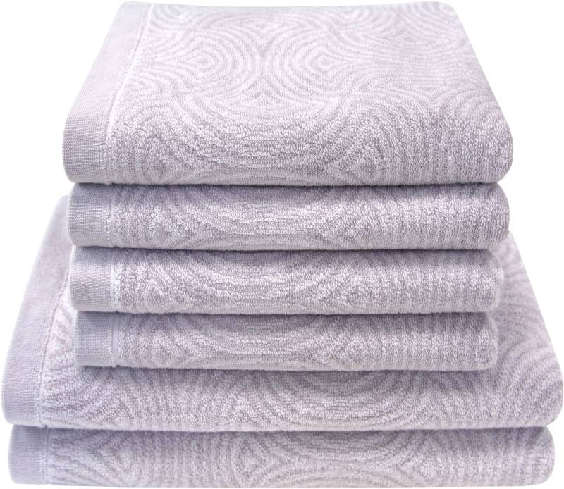 Dyckhoff Handtuch Set "Landscape" Set 6 Stk. Walkfrottier 4 Handtücher (50x100cm), 2 Duschtücher (70x140cm) von dyckhoff