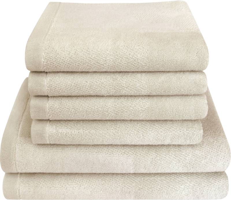 Dyckhoff Handtuch Set "Landscape" Set 6 Stk. Walkfrottier 4 Handtücher (50x100cm), 2 Duschtücher (70x140cm) von dyckhoff