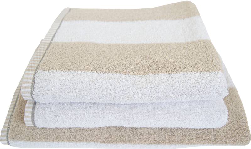 Dyckhoff Handtuch Set "Maritim, Block Stripe" Set 3 Stk. Frottier 2 Handtücher (50x100cm), 1 Duschtuch (70x140cm) von dyckhoff