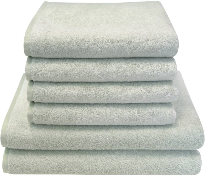 Dyckhoff Handtuch Set "Motion" Set 6 Stk. Walkfrottier Made in Germany; 4 Handtücher (50x100cm), 2 Duschtücher (70x140cm) von dyckhoff