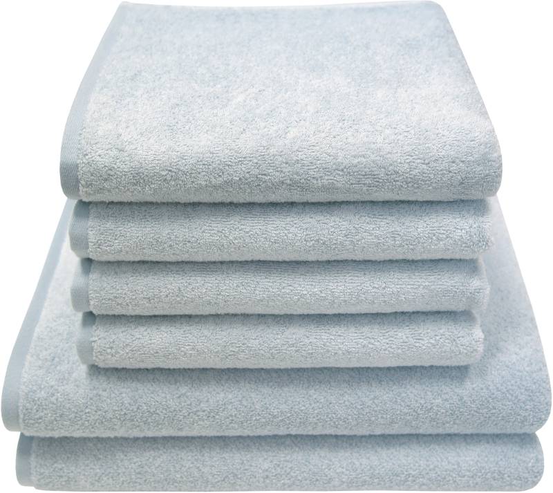 Dyckhoff Handtuch Set "Motion" Set 6 Stk. Walkfrottier Made in Germany; 4 Handtücher (50x100cm), 2 Duschtücher (70x140cm) von dyckhoff