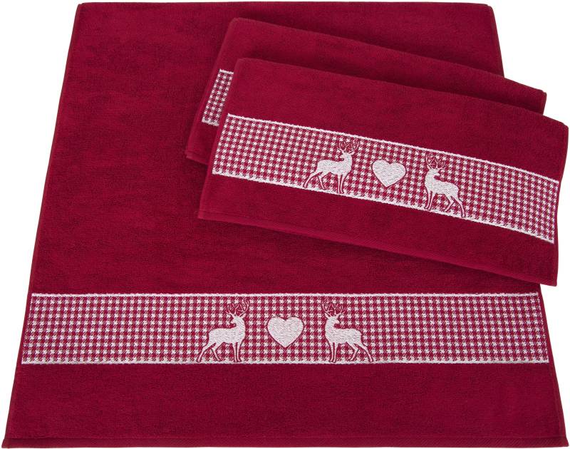 Dyckhoff Handtuch Set "Oktoberfest" Set 3 Stk. Frottier Made in Germany (2 Handtücher, 1 Duschtuch) von dyckhoff