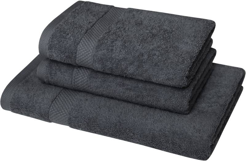 Dyckhoff Handtuch Set "Planet" Set 3 Stk. Walkfrottier 2 Handtücher (50x100cm), 1 Duschtuch (70x140cm) von dyckhoff
