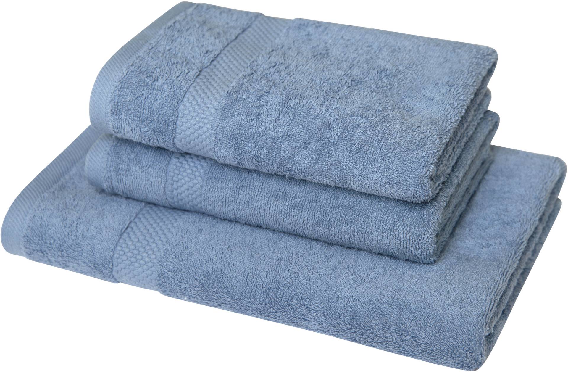 Dyckhoff Handtuch Set "Planet" Set 3 Stk. Walkfrottier 2 Handtücher (50x100cm), 1 Duschtuch (70x140cm) von dyckhoff