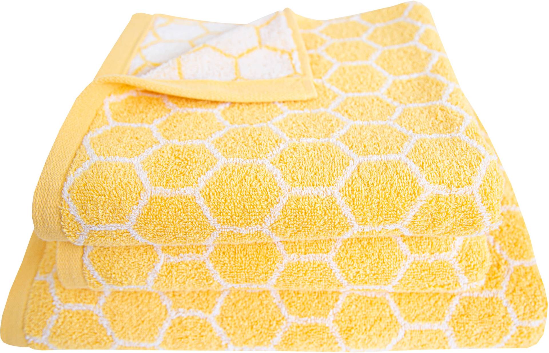 Dyckhoff Handtuch Set "Pure Natural Honey", (Set, 3 St., 2 Handtücher (50x100cm)-1 Duschtuch (70x140cm) von dyckhoff