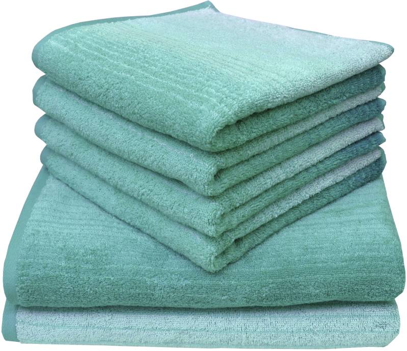 Dyckhoff Handtuch Set "mit Farbverlauf" Set 6 Stk. Walkfrottee mit Farbverlauf;4 Handtücher (50x100cm), 2 Duschtücher (70x140cm) von dyckhoff