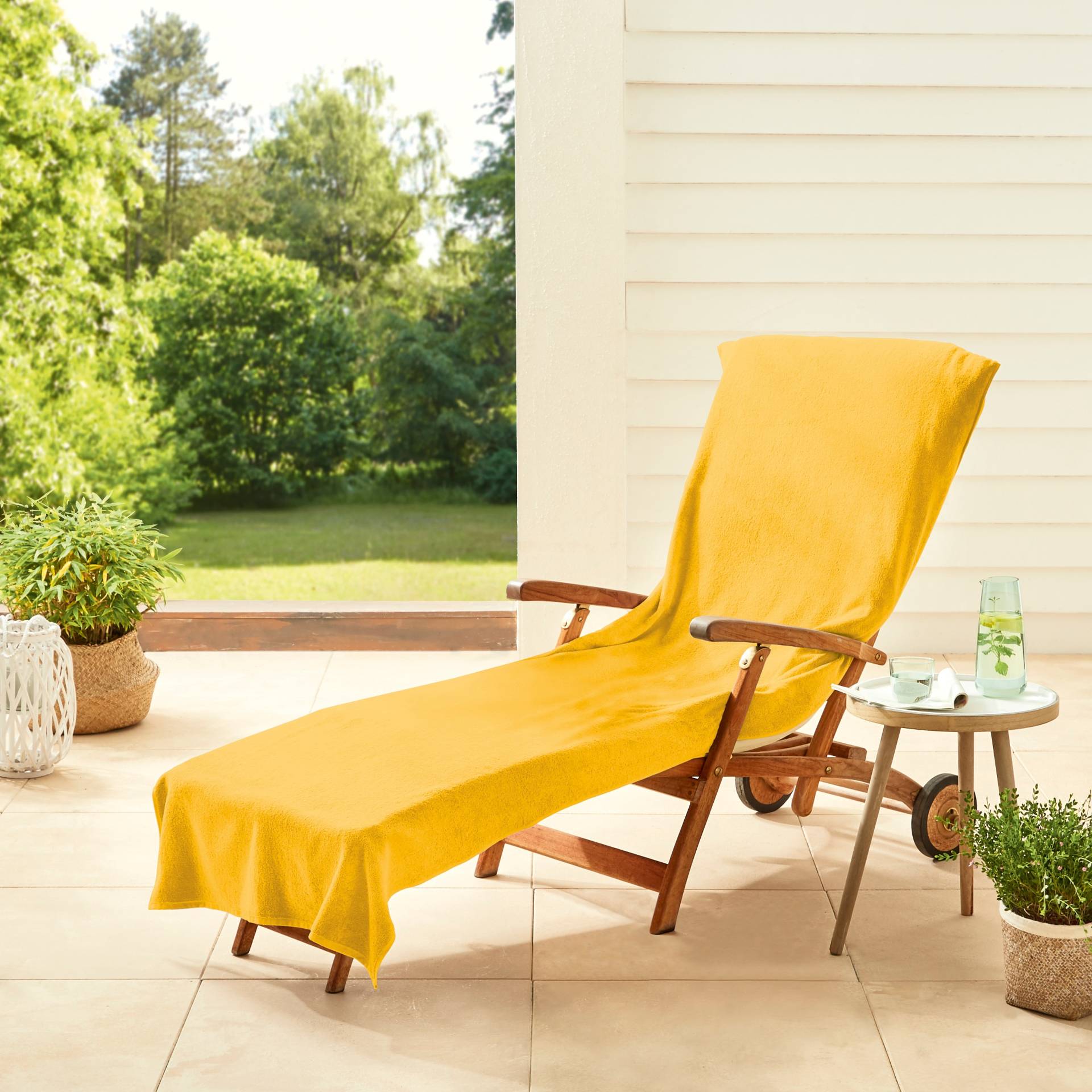 Dyckhoff Handtuch "Stuhlauflage / Liegeauflage" Schonbezug mit Einschubtasche von dyckhoff