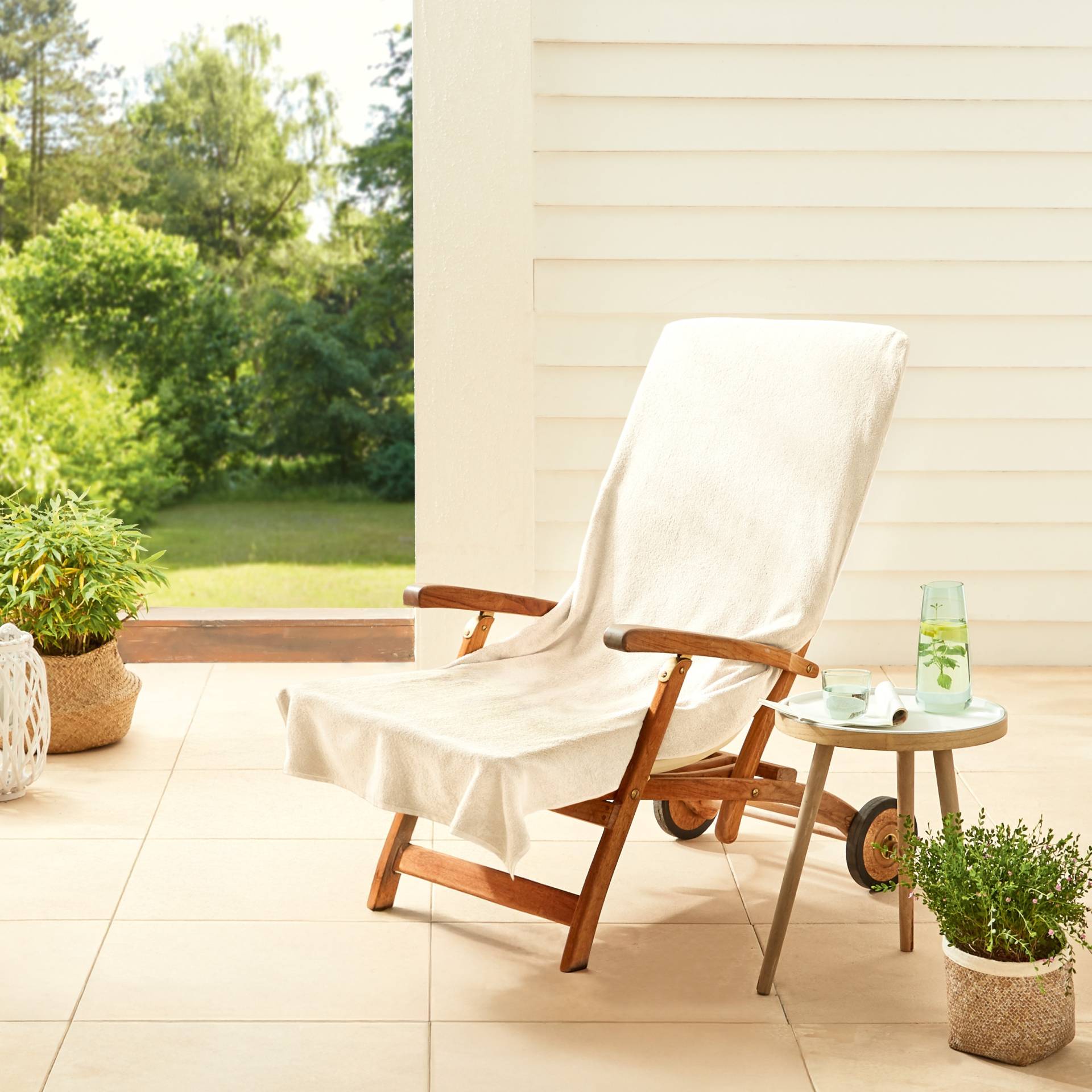 Dyckhoff Handtuch "Stuhlauflage / Liegeauflage" Schonbezug mit Einschubtasche von dyckhoff