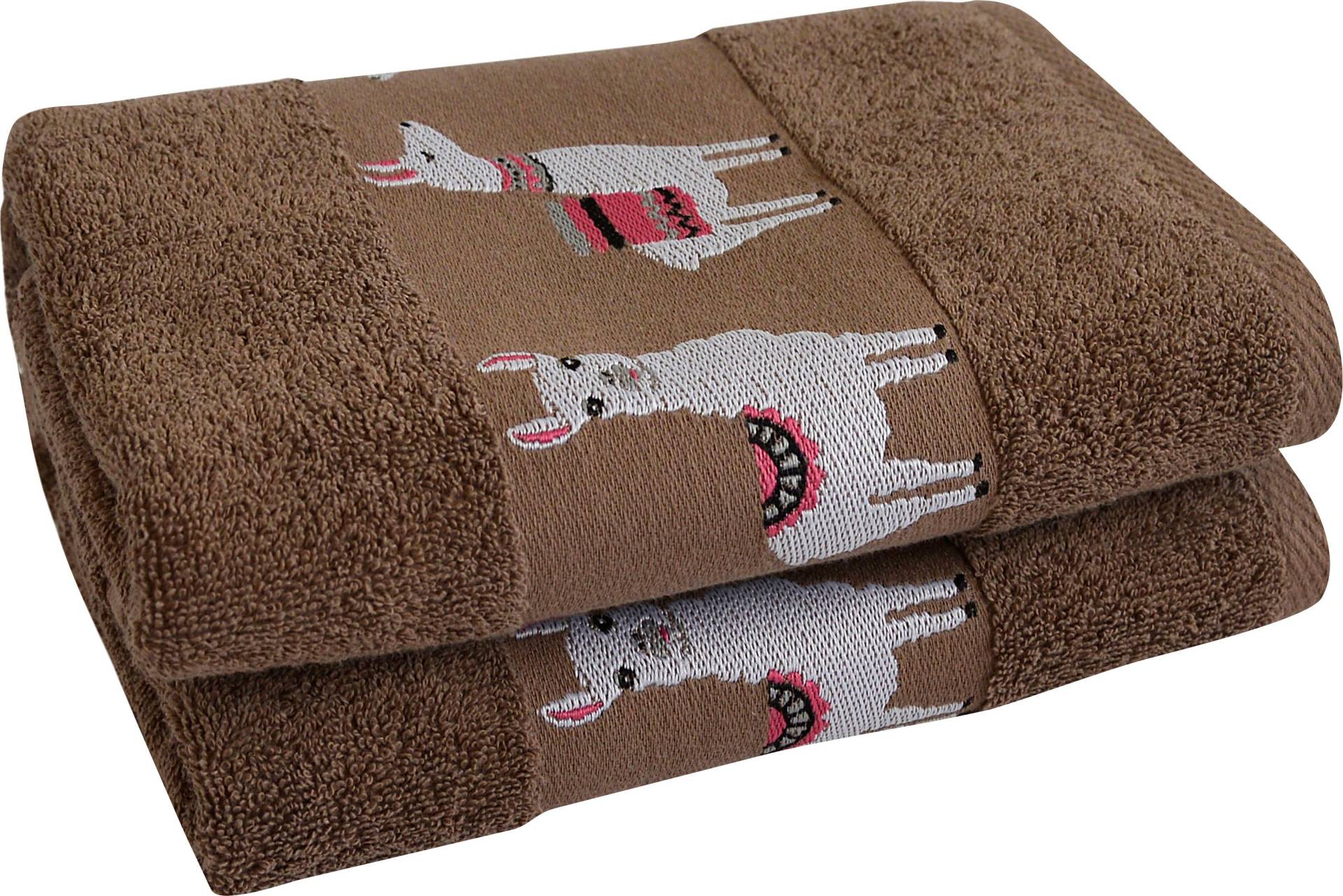 Dyckhoff Handtücher "Lama" mit trendiger Lamabordüre von dyckhoff