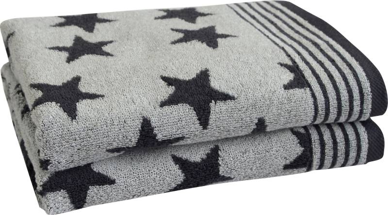 Dyckhoff Handtücher "Stars" mit Sternen und Bordüre von dyckhoff