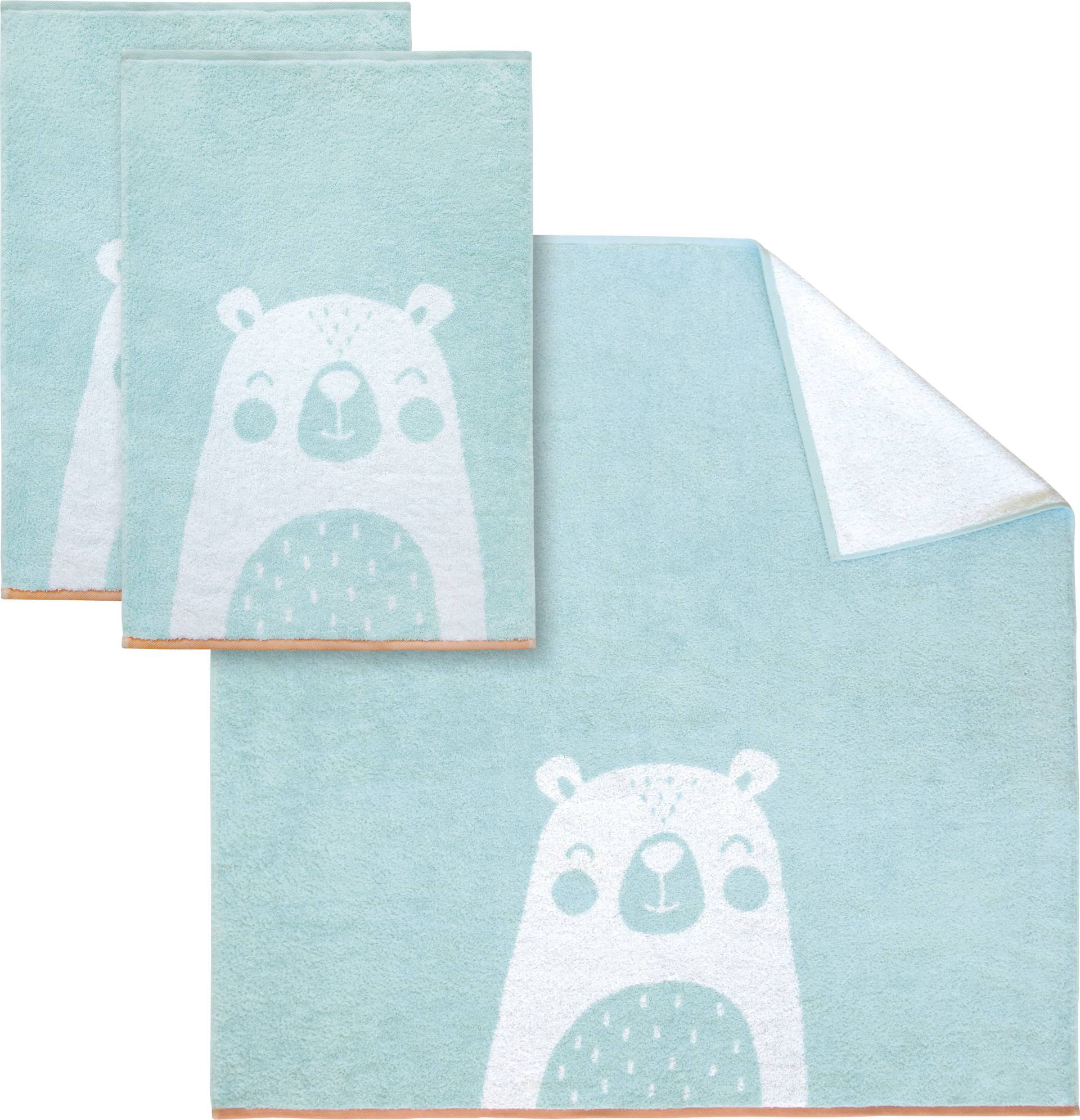 Dyckhoff Handtuch Set "Bear", (3 St., 2 Handtücher (50x100 cm)-1 Badetuch (100x100 cm) von dyckhoff