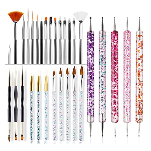 31-teiliges Nagelpinsel-Set Für Damen, Nail-Art-Malpinsel-Stift-Werkzeug-Set, Zeichnen, Liner-Pinsel-Set Für Nageldesign von dykaae
