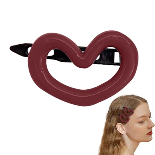 dzqad Herz Haarspange, Morandi Niedliche Haaraccessoires, Lebendige, rutschfeste, niedliche Haarspange in Herzform von dzqad