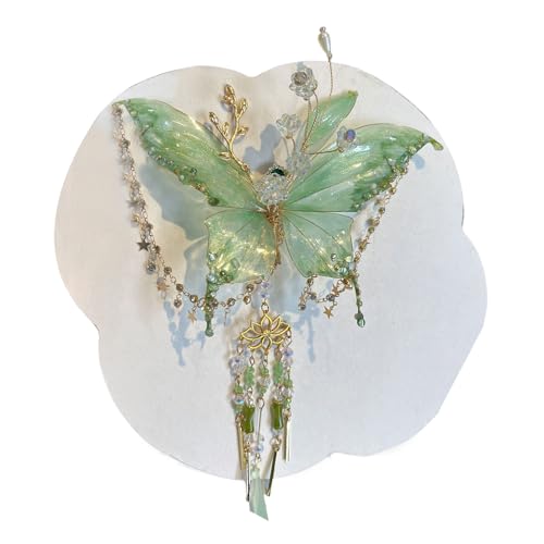 dzqad Krallenklammern, Quaste Haarclip, Glänzende Rosenseide Schleife Kopfschmuck für Jugendliche Mädchen Tanz Cosplay Ball Fest Hochzeit von dzqad