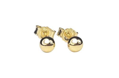 Kugelohrstecker Gold 333 Ohrringe Gelbgold Rund Gold Butterflyverschluss Made in Germany (7 mm) von e-h collection