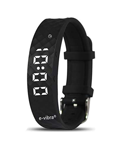 e-vibra Silent Vibrationsalarm-Erinnerungsuhr - mit bis zu 12 persönlichen Alarmen für das Toilettentraining Alarmtopfuhr für Kinder und Erwachsene (Black) von e-vibra