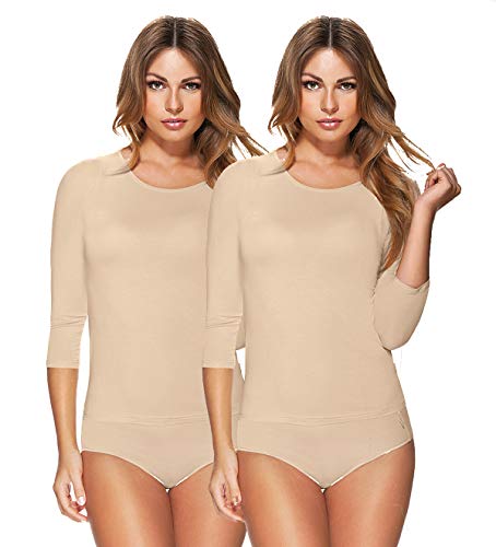 e.FEMME® 2er Pack Damen Hemdchen INA Invisible 343, 2X Haut 38 von e.Femme