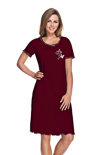 e.FEMME® Damen Nachthemd 807 (Bordeaux, 40) von e.FEMME