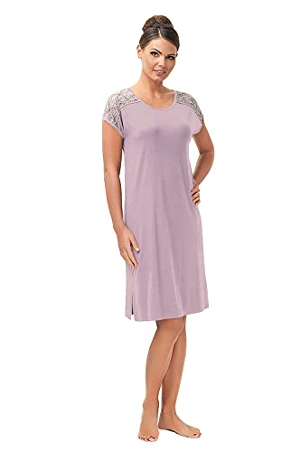 e.FEMME® Damen Nachthemd Amelia 495 aus Viskose (Altrosa, 48) von e.FEMME