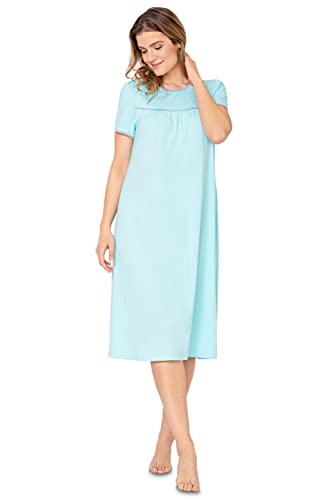 e.FEMME® Damen Nachthemd Nicole II 946 aus 50% Baumwolle und 50% Modal, Mint 48 von e.FEMME