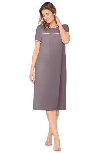 e.FEMME® Damen Nachthemd Nicole II 946 aus 50% Baumwolle und 50% Modal (Taupe, 40) von e.FEMME