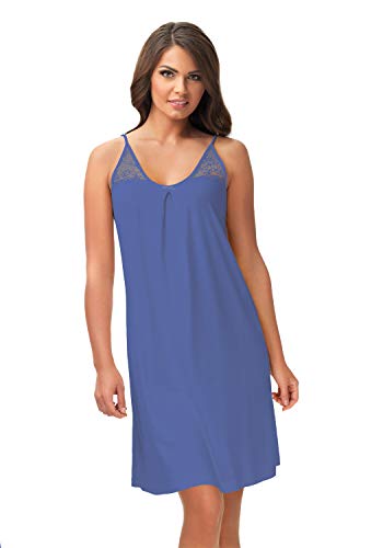 e.Femme Damen Nachthemd Negligee Lena II 896 aus Baumwolle und Lenzing® Modal, Jeans 42 von e.Femme