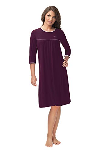 e.FEMME Damen Nachthemd Nicole 42 aus Viskose/Elasthan (Aubergine, 40) von e.FEMME