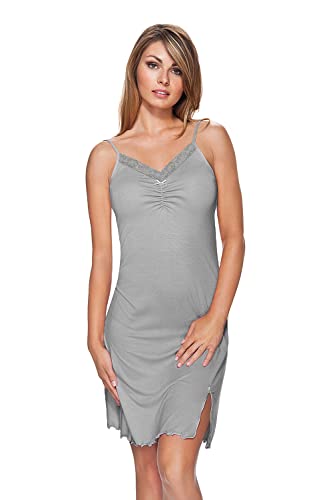 e.FEMME Damen Negligee Kaja 318 aus Micromodal (Grau, 40) von e.FEMME