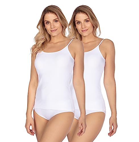 e.Femme® 2er Pack Damen Top IGA 088 aus Polyamid (Meryl) und Elasthan, Weiß, 44 von e.Femme