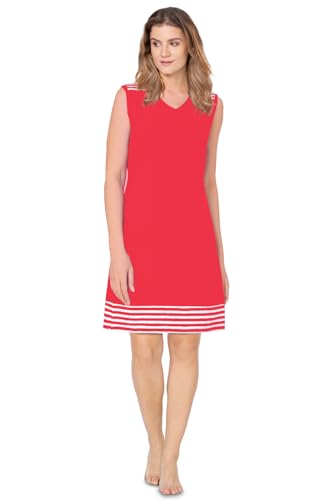 e.Femme® Damen Strandkleid Elena 2281 aus Frottee (Rot, 42) von e.Femme