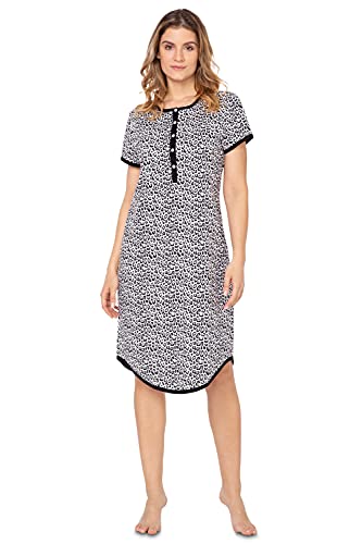 e.Femme Umstands- Nachthemd Anita 801 mit Stillfunktion- Leodruck- 40 von e.Femme