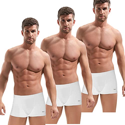 e.VIP® 3er Pack Herren Boxershorts Jacob 747 aus Micromodal, 3X Weiß L von e.VIP