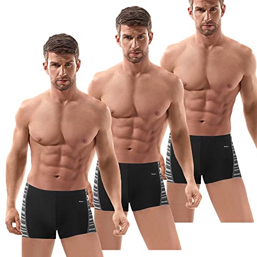 e.VIP® 3er Pack Herren Boxershorts Jacob 751 aus Micromodal (3X Schwarz, L) von e.VIP