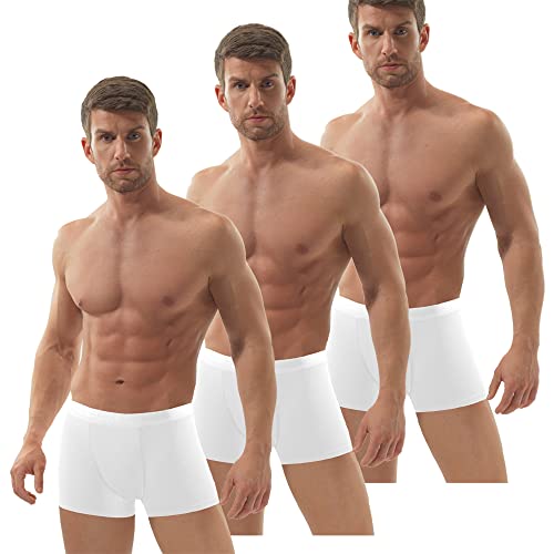 e.VIP® 3er Pack Herren Boxershorts Jacob 768 aus Micromodal, 3X Weiß L von e.VIP