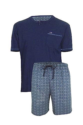 e.VIP® Herren Schlafanzug Luke S 295 aus Baumwolle (Marine, M) von e.VIP